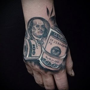 Фото тату деньги пример рисунка на теле - 16062017 - пример - 029 Tattoo money