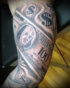 Фото тату деньги пример рисунка на теле - 16062017 - пример - 030 Tattoo money