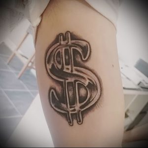 Фото тату деньги пример рисунка на теле - 16062017 - пример - 035 Tattoo money