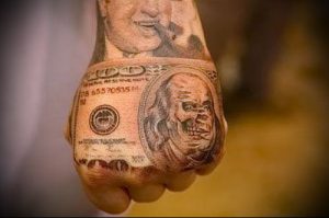 Фото тату деньги пример рисунка на теле - 16062017 - пример - 042 Tattoo money