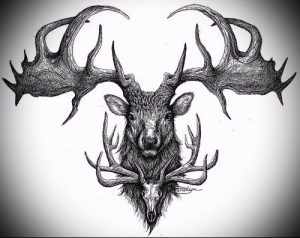 Фото тату лось - 30052017 - пример - 017 tattoo elk