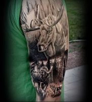 Фото тату лось — 30052017 — пример — 054 tattoo elk