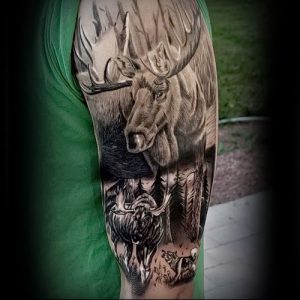 Фото тату лось - 30052017 - пример - 054 tattoo elk