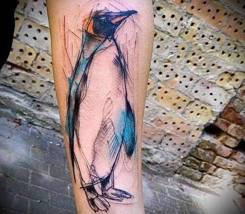 Фото тату пингвин - 05062017 - пример - 026 Tattoo penguin