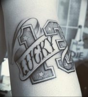 фото тату число 13 от 21.08.2017 №002 — Tattoo 13 — tattoo-photo.ru