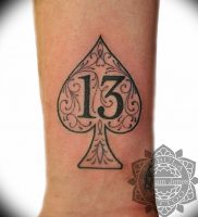 фото тату число 13 от 21.08.2017 №012 — Tattoo 13 — tattoo-photo.ru