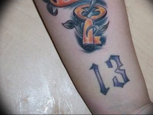 фото тату число 13 от 21.08.2017 №013 - Tattoo 13 - tattoo-photo.ru