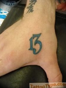 фото тату число 13 от 21.08.2017 №016 - Tattoo 13 - tattoo-photo.ru