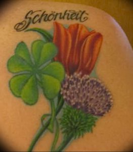 фото тату трилистник - клевер от 21.08.2017 №036 - Cloverleaf tattoo - tattoo-photo.ru