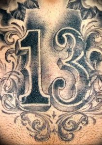 фото тату число 13 от 21.08.2017 №006 - Tattoo 13 - tattoo-photo.ru