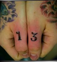 фото тату число 13 от 21.08.2017 №014 — Tattoo 13 — tattoo-photo.ru