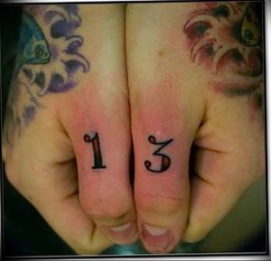 фото тату число 13 от 21.08.2017 №014 - Tattoo 13 - tattoo-photo.ru