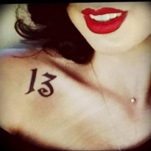 фото тату число 13 от 21.08.2017 №070 - Tattoo 13 - tattoo-photo.ru