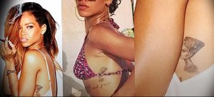 фото Тату Рианны от 30.09.2017 №004 - Rihanna Tattoo - tattoo-photo.ru