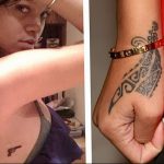 фото Тату Рианны от 30.09.2017 №022 - Rihanna Tattoo - tattoo-photo.ru
