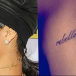 фото Тату Рианны от 30.09.2017 №042 - Rihanna Tattoo - tattoo-photo.ru