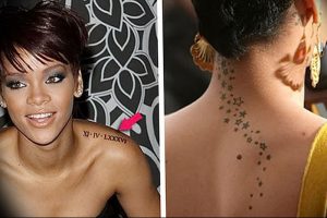 фото Тату Рианны от 30.09.2017 №045 - Rihanna Tattoo - tattoo-photo.ru