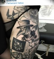фото тату Чумной Доктор от 04.10.2017 №016 — tattoo Plague Doctor — tattoo-photo.ru