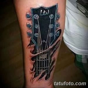 фото тату гитара от 03.09.2017 №092 - tattoo guitar - tatufoto.com