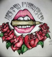 фото тату губы рисунок от 30.09.2017 №016 — tattoo lips drawing — tattoo-photo.ru
