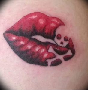 фото тату губы рисунок от 30.09.2017 №017 - tattoo lips drawing - tattoo-photo.ru