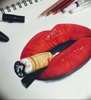 фото тату губы рисунок от 30.09.2017 №019 — tattoo lips drawing — tattoo-photo.ru