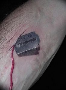 фото тату лезвие (опасная бритва) от 08.09.2017 №068 - tattoo dangerous razor