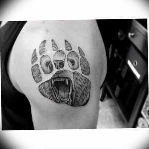 фото тату медвежья лапа от 30.09.2017 №004 - bear paw tattoo - tattoo-photo.ru