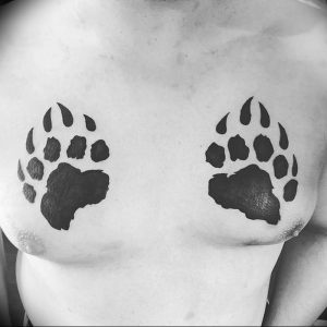 фото тату медвежья лапа от 30.09.2017 №013 - bear paw tattoo - tattoo-photo.ru