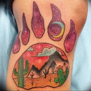 фото тату медвежья лапа от 30.09.2017 №057 - bear paw tattoo - tattoo-photo.ru