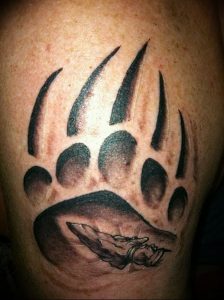 фото тату медвежья лапа от 30.09.2017 №076 - bear paw tattoo - tattoo-photo.ru
