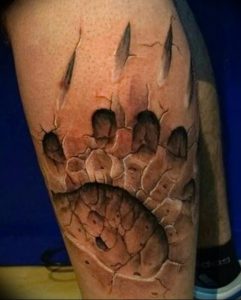 фото тату медвежья лапа от 30.09.2017 №077 - bear paw tattoo - tattoo-photo.ru