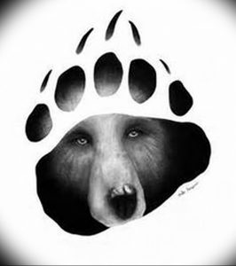 фото тату медвежья лапа от 30.09.2017 №081 - bear paw tattoo - tattoo-photo.ru