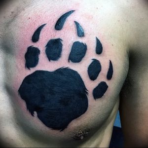 фото тату медвежья лапа от 30.09.2017 №082 - bear paw tattoo - tattoo-photo.ru