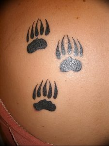 фото тату медвежья лапа от 30.09.2017 №097 - bear paw tattoo - tattoo-photo.ru