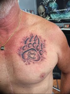 фото тату медвежья лапа от 30.09.2017 №104 - bear paw tattoo - tattoo-photo.ru