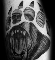 фото тату медвежья лапа от 30.09.2017 №117 — bear paw tattoo — tattoo-photo.ru