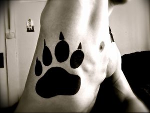 фото тату медвежья лапа от 30.09.2017 №123 - bear paw tattoo - tattoo-photo.ru