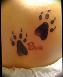 фото тату медвежья лапа от 30.09.2017 №125 - bear paw tattoo - tattoo-photo.ru