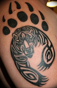 фото тату медвежья лапа от 30.09.2017 №128 - bear paw tattoo - tattoo-photo.ru
