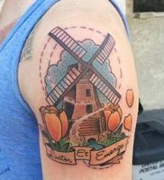 фото тату мельница от 30.10.2017 №012 — tattoo mill — tattoo-photo.ru 2352342356