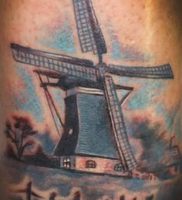 фото тату мельница от 30.10.2017 №016 — tattoo mill — tattoo-photo.ru