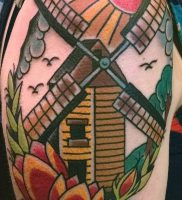 фото тату мельница от 30.10.2017 №047 — tattoo mill — tattoo-photo.ru