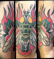 фото тату муха от 22.09.2017 №017 — Fly Tattoo — tattoo-photo.ru