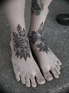 фото тату на щиколотке от 30.10.2017 №116 - ankle tattoo - tattoo-photo.ru