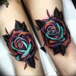 фото тату роза от 30.09.2017 №047 - rose tattoo - tattoo-photo.ru