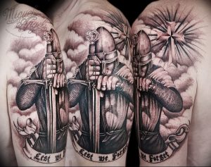 фото тату рыцарь от 27.09.2017 №094 - tattoo knight - tatufoto.com