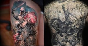 фото тату рыцарь от 27.09.2017 №096 - tattoo knight - tatufoto.com
