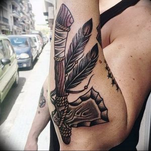 фото тату топор от 26.09.2017 №052 - tattoo ax - tattoo-photo.ru