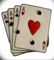 фото тату 4 туза от 30.09.2017 №007 — tattoo 4 aces — tattoo-photo.ru
